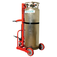 Grand chariot hydraulique HLCC pour bouteille de gaz liquide, Roues Polyur&eacute;thane, Base de 20" la x 20" p, 1000 lb Nia-Chem Ltd.