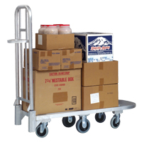 Aluminum Merchandise Cart, 20" W x 55-1/4" L, 1200 lbs. Cap., Polyurethane Wheels Nia-Chem Ltd.
