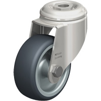 Stainless Steel Thermoplastic Elastomer Caster, Swivel, 3-1/8" (79.5 mm) Dia., 220 lbs. (100 kg.) Capacity Nia-Chem Ltd.