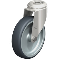 Stainless Steel Thermoplastic Elastomer Caster, Swivel, 5" (127 mm) Dia., 265 lbs. (120 kg.) Capacity Nia-Chem Ltd.