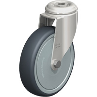 Stainless Steel Thermoplastic Elastomer Caster, Swivel, 5" (127 mm) Dia., 265 lbs. (120 kg.) Capacity Nia-Chem Ltd.