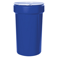 Nestable Polyethylene Drum, 55 US gal (45 imp. gal.), Open Top, Blue MO764 | Nia-Chem Ltd.