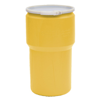 Nestable Polyethylene Drum, 14 US gal (11.7 imp. gal.), Open Top, Yellow MO769 | Nia-Chem Ltd.
