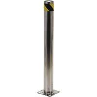 Safety Bollard, Stainless Steel, 42" H x 8" W, Silver Nia-Chem Ltd.