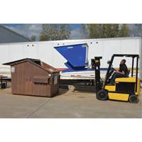 Self-Dumping Hopper, Steel, 3 cu.yd., Blue Nia-Chem Ltd.