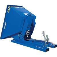Self-Dumping Hopper, Steel, 3/4 cu.yd., Blue Nia-Chem Ltd.