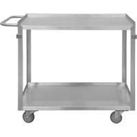 Chariot avec tablettes de calibre industriel, 2 Tiers, 22-1/2" la x 34" h x 42-7/16" p, Capacit&eacute; 600 lb Nia-Chem Ltd.