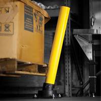 SlowStop<sup>®</sup> Drilled Flexible Rebounding Bollards, Steel, 42" H x 6" W, Yellow MP187 | Nia-Chem Ltd.