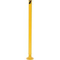 Spring Loaded Bollard, Steel, 42" H x 2-1/8" W, Yellow Nia-Chem Ltd.