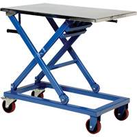 Manual Scissor Lift Table, 37" L x 23-1/2" W, Stainless Steel, 660 lbs. Capacity MP199 | Nia-Chem Ltd.