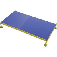 Adjustable Height One-Step Work Platform, 24" W x 48" D, 800 lbs. Capacity, All-Welded Nia-Chem Ltd.