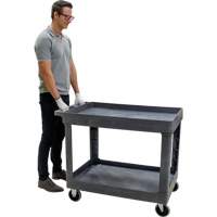 Utility Service Cart, 2 Tiers, 24-5/8" x 32-1/2" x 40", 550 lbs. Capacity Nia-Chem Ltd.