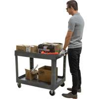 Utility Service Cart, 2 Tiers, 24-5/8" x 32-1/2" x 40", 550 lbs. Capacity Nia-Chem Ltd.