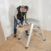 Portable Work-Stand Saw Horse, Aluminum Frame, 12-1/4" D x 36" H Nia-Chem Ltd.
