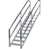 SmartStairs 6-10 Steps Modular Construction Stair System, 75" H Nia-Chem Ltd.