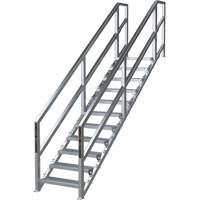 SmartStairs 11-16 Steps Modular Construction Stair System, 120" H Nia-Chem Ltd.