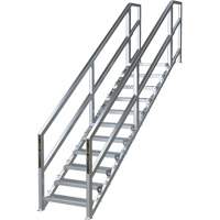 SmartStairs 11-16 Steps Modular Construction Stair System, 120" H Nia-Chem Ltd.