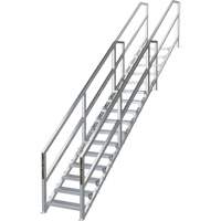 SmartStairs 11-16 Steps Modular Construction Stair System, 120" H Nia-Chem Ltd.