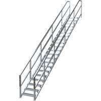 SmartStairs 17-21 Steps Modular Construction Stair System, 157-1/2" H Nia-Chem Ltd.