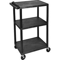 Electric Utility Cart, 3 Tiers, 24" x 42" x 18", 300 lbs. Capacity Nia-Chem Ltd.