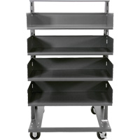 Single-Sided Heavy Duty A-Frame Cart with 4 Large Trays, 38" x 25" x 63", 2500 lbs. Capacity Nia-Chem Ltd.