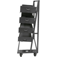 Single-Sided Heavy Duty A-Frame Cart with 4 Large Trays, 38" x 25" x 63", 2500 lbs. Capacity Nia-Chem Ltd.