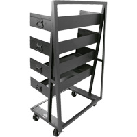 Single-Sided Heavy Duty A-Frame Cart with 4 Large Trays, 38" x 25" x 63", 2500 lbs. Capacity Nia-Chem Ltd.