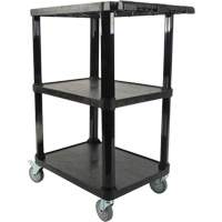 Chariot utilitaire avec tablette plate, 3 tiers, 18-1/8" x 37-3/8" x 27-3/4", Capacit&eacute; 330 lb Nia-Chem Ltd.