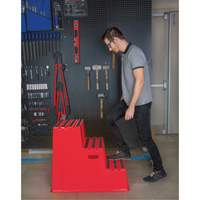 Escabeau industriel, 3 marches, 34-13/16" x 22-7/16" x Hauteur 28-1/2" Nia-Chem Ltd.