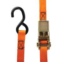 Ratchet Strap, S-Hook, 1" W x 12' L, 2200 lbs. (998 kg) Working Load Limit Nia-Chem Ltd.
