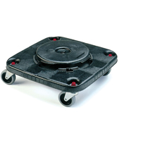 Socles roulants  Brute, carr&eacute;s, Poly&eacute;thyl&egrave;ne, Noir Nia-Chem Ltd.