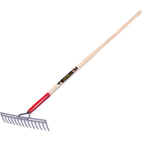 Pro Double Back Level Rake, Ashwood Handle, 13-3/4" W, Tempered Steel Blade, 14 Tines Nia-Chem Ltd.