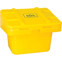 Salt Sand Container SOS™, With Hasp, 30" x 24" x 24", 5.5 cu. Ft., Yellow ND700 | Nia-Chem Ltd.