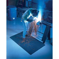 Tapis WeldSafe No 447, Caoutchouc, 75' lo, 2' la x 9/16" &eacute;pais, Noir Nia-Chem Ltd.