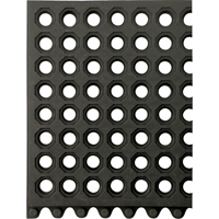 24/Seven&reg; Matting, Rubber, 3' W x 3' L, 5/8" Thick, Black Nia-Chem Ltd.