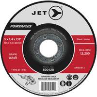 PowerPlus&reg; Grinding Wheel, 7" x 1/4", 7/8" Arbor, Aluminum Oxide, Type 27 Nia-Chem Ltd.