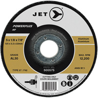 AL30 POWERPLUS NF Cutting Wheel, 5" x 1/8", 7/8" Arbor, Type 27, 12200 RPM Nia-Chem Ltd.