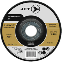Powerplus NF Grinding Wheel, 5" x 0.25", 1/4" Arbor, Type T27 Nia-Chem Ltd.