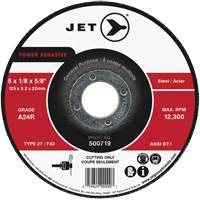 Meule &agrave; tronçonner Power Abrasive, 4-1/2" x 1/8", Arbre de 7/8", Type 27, 13 300 Tr/min Nia-Chem Ltd.