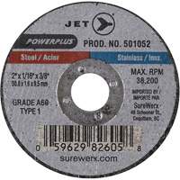 POWERPLUS Cut-Off Wheel, 2" x 1/16", 3/8" Arbor, Type 1, 38200 RPM Nia-Chem Ltd.