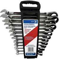 Long Pattern Reversible Wrench Set, Ratcheting Combination, 13 Pieces, Imperial Nia-Chem Ltd.