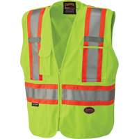 6936 5-Point Tear-Away Safety Vest, High Visibility Lime-Yellow, 2X-Large, Polyester Nia-Chem Ltd.