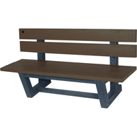 Bancs de parc d'ext&eacute;rieur, Plastique recycl&eacute;, 60" lo x 22-13/16" la x 29-13/16" h, Ombre Nia-Chem Ltd.