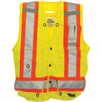 Surveyor Safety Vest, High Visibility Lime-Yellow, Large, Polyester Nia-Chem Ltd.