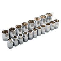 Metric Socket Set, 19 Pcs, 1/2" Drive Size Nia-Chem Ltd.