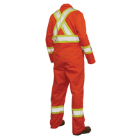 Unlined Safety Coveralls, Large, High Visibility Orange Nia-Chem Ltd.