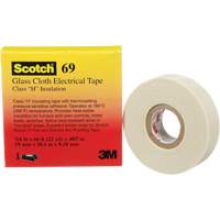 Scotch&reg; Glass Cloth Tape, 19 mm (3/4") W x 20 m (66') L, 7 mils, White Nia-Chem Ltd.