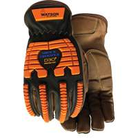 Drill Sergeant Impact Gloves, Large, Grain Leather Palm, Slip-On Cuff Nia-Chem Ltd.