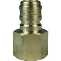 DQC E-Series Straight Through Interchange Plug, Brass, 3/4", Female NPTF, 1700 PSI NKD764 | Nia-Chem Ltd.