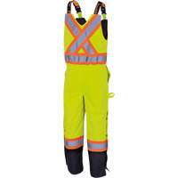 5041BB Pantalon &agrave; bretelles matelass&eacute; imperm&eacute;able, Polyester, Grand, Jaune lime haute visibilit&eacute; Nia-Chem Ltd.